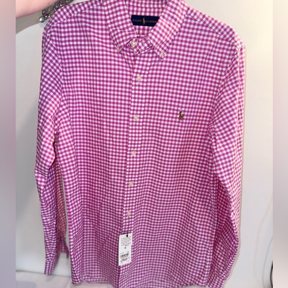 Ralph Lauren NWT Pink Checkered Men's Button Down Shirt size Medium - Picture 16 of 16